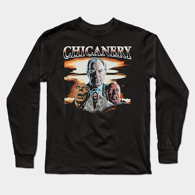 Chicanery Chuck Retro Long Sleeve T-Shirt by jawiqonata